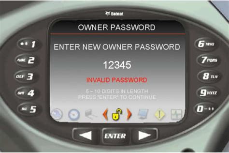 case skid steer default password|bobcat passwords .